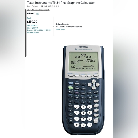 Texas Instruments TI-84 Plus Calculator - Picture 3 of 4